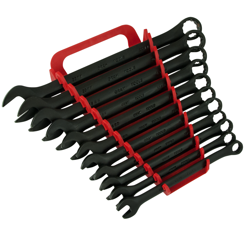 11 Piece 12 Point Metric Black Combination Wrench Set - www.Shopthatapp.com #