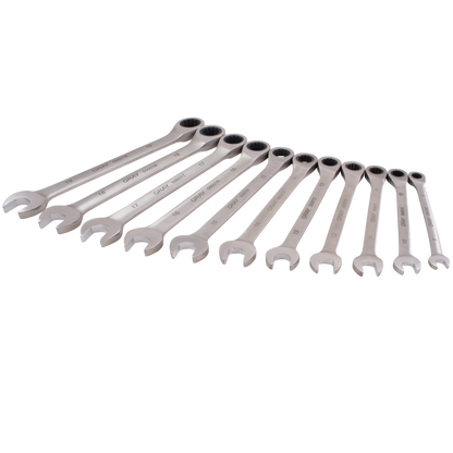 11 Piece Multi-Gear Combination Fixed Head Ratcheting Wrench Set - www.Shopthatapp.com #