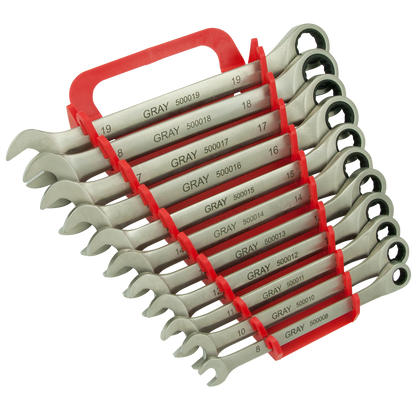 11 Piece Multi-Gear Combination Fixed Head Ratcheting Wrench Set - www.Shopthatapp.com #