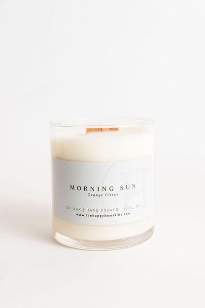 Bougie à mèche en bois Morning Sun de 11 oz