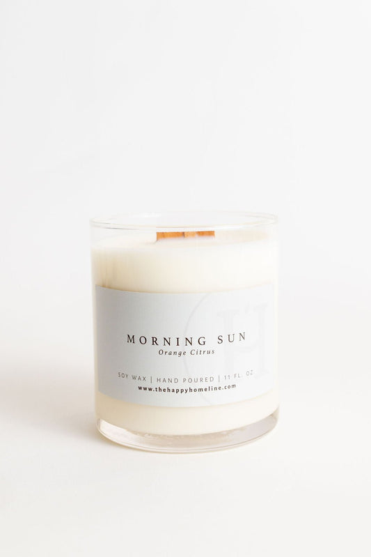 Bougie à mèche en bois Morning Sun de 11 oz