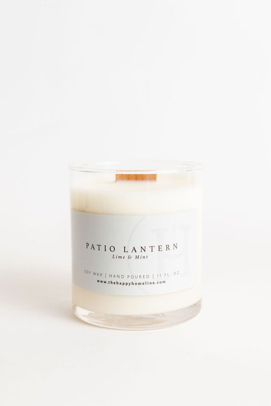 Bougie à mèche en bois pour lanterne de patio de 11 oz