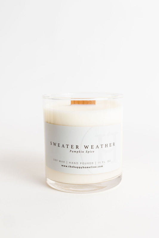 11 oz Sweater Weather Wood Wick Candle-Candles, etc-www.Shopthatapp.com-The Happy Home Line