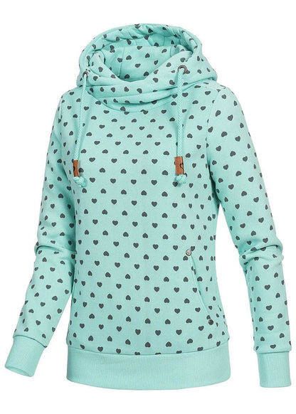 Women Printed loose hooded sweatshirt - www.Shopthatapp.com