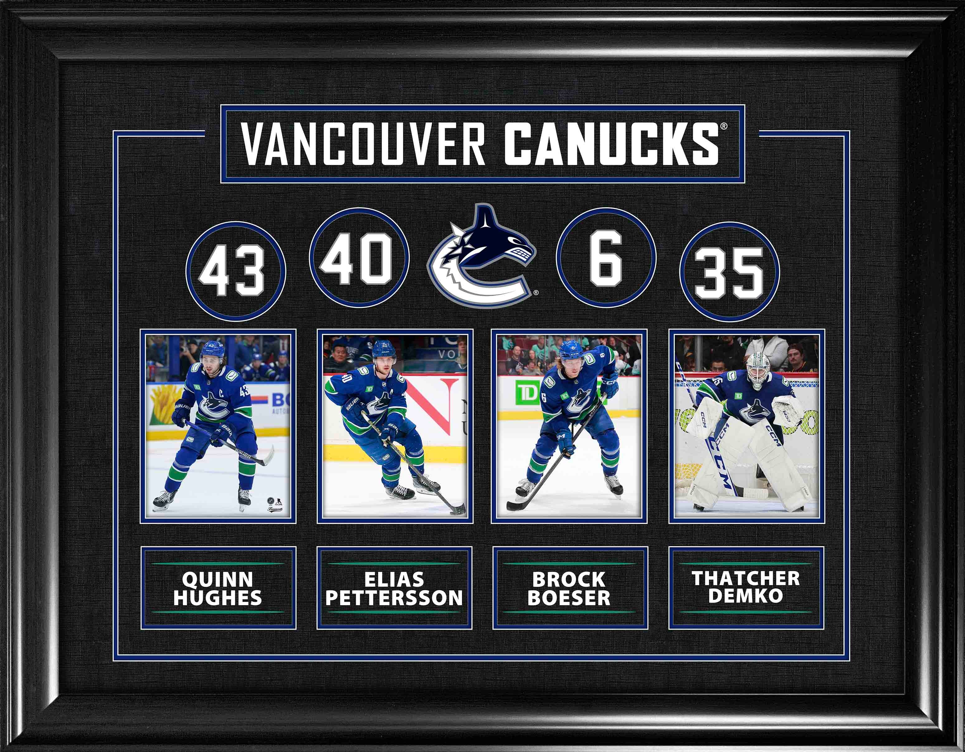 Vancouver Canucks Current Player Best of the Best Framed Collage - www.Shopthatapp.com