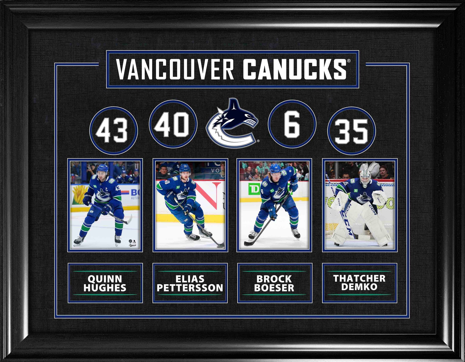 Vancouver Canucks Current Player Best of the Best Framed Collage - www.Shopthatapp.com
