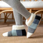 Women's Color-matching Knitted Plush Floor Socks Home Indoor Warm Non-slip Carpet Socks Winter Fashion - www.Shopthatapp.com