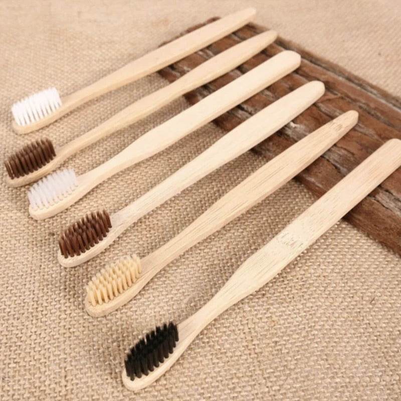 10pcs  Bamboo toothbrushes - www.Shopthatapp.com