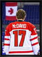 Connor McDavid 20x29 Framed Canvas Team Canada White-V Back View - www.Shopthatapp.com