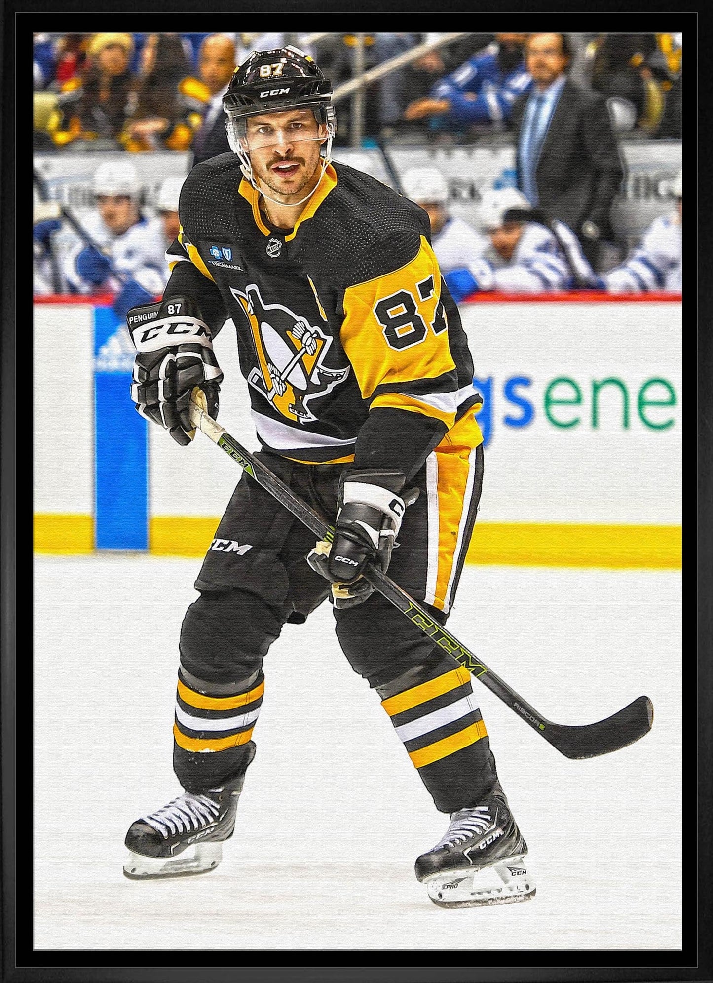 Sidney Crosby Framed 20x29 Canvas Penguins Action-V - www.Shopthatapp.com