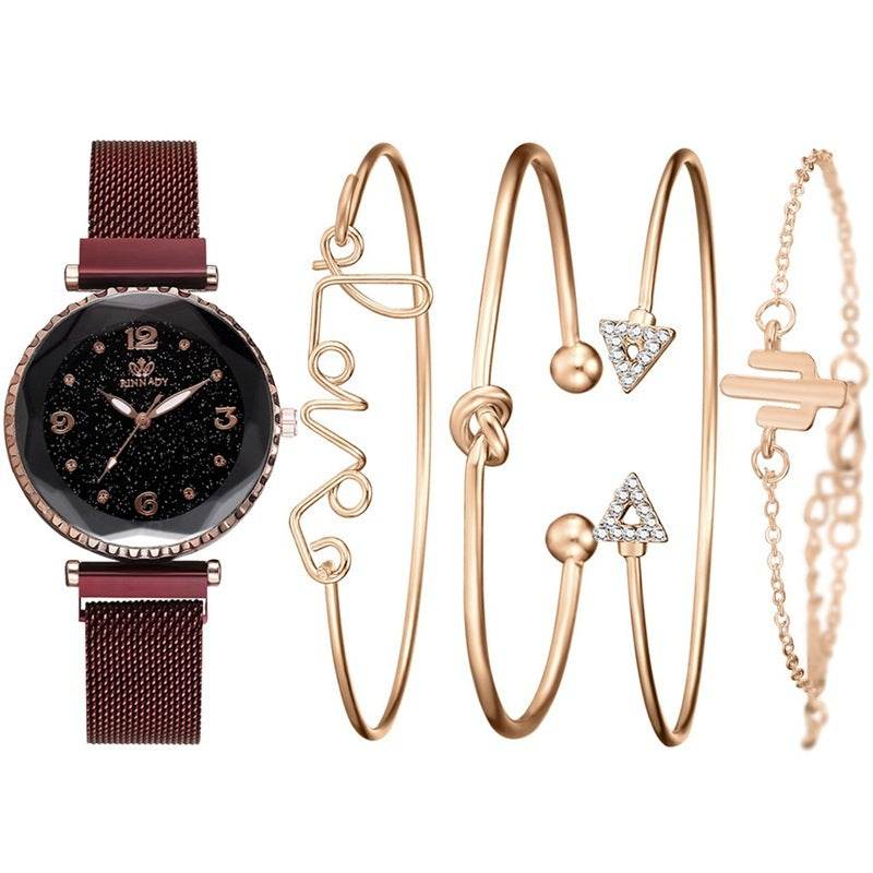 Fashion women's quartz watch bracelet bracelet set - www.Shopthatapp.com