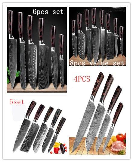 Carpenter's Special Set 6-piece Set 8-piece Set Knife Chef Knife Kitchen Knife Cooking - www.Shopthatapp.com