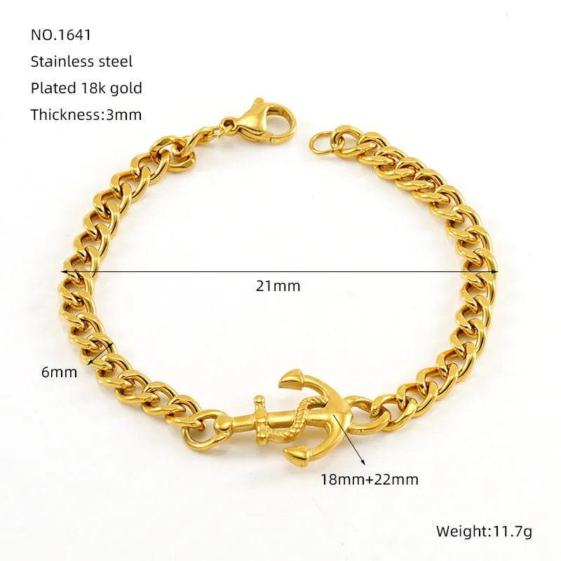 Fashion Stainless Steel Cuban Link Chain Bracelet Numbers - www.Shopthatapp.com