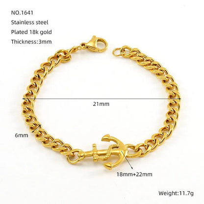 Fashion Stainless Steel Cuban Link Chain Bracelet Numbers - www.Shopthatapp.com