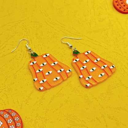 Halloween Day Ornament Colorful Ghost Eyes Funny Acrylic Earrings For Women - www.Shopthatapp.com