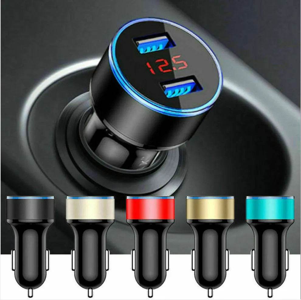 Fast Charging - Automobile Smart Digital LED display car charger - www.Shopthatapp.com