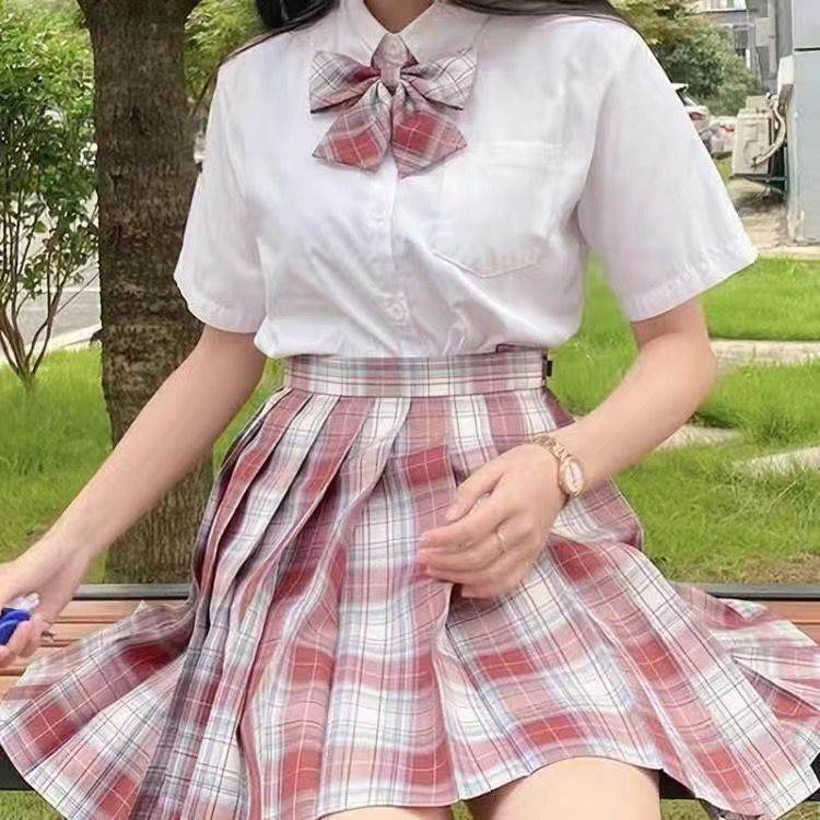 Student Jk Plaid Skirt Preppy Style Mini Pleated  Kilt Skirt - www.Shopthatapp.com