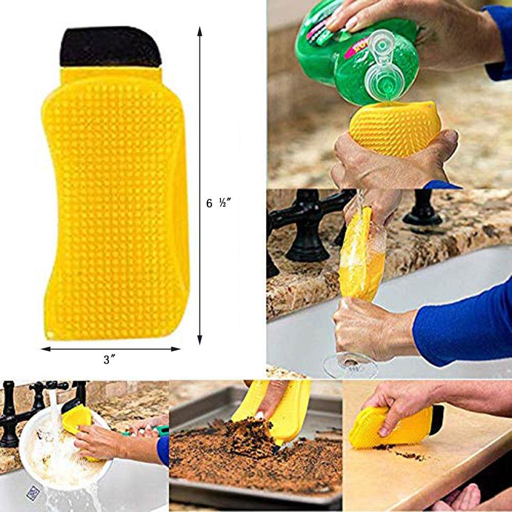 3-in-1 Sponge Hero Kitchen Scrub, Scrapes and Squeegees - www.Shopthatapp.com