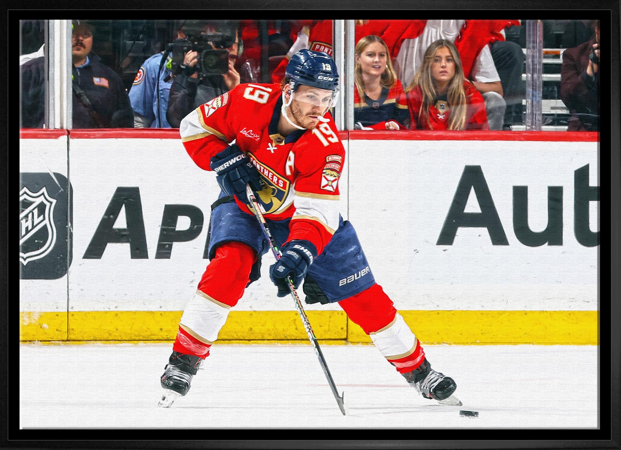 Matthew Tkachuk 20x29 Framed Canvas Panthers - www.Shopthatapp.com