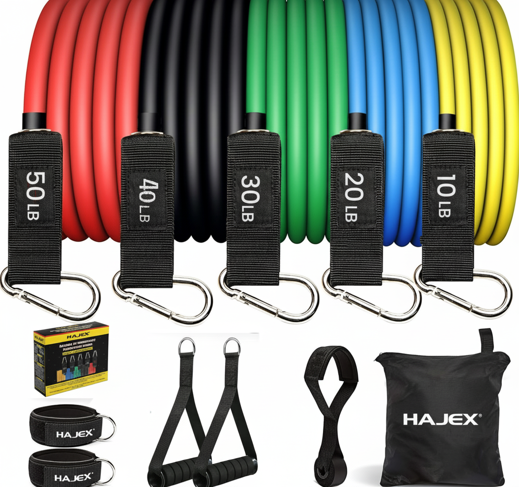 11Pcs Resistance Exercise Bands Set - www.Shopthatapp.com #