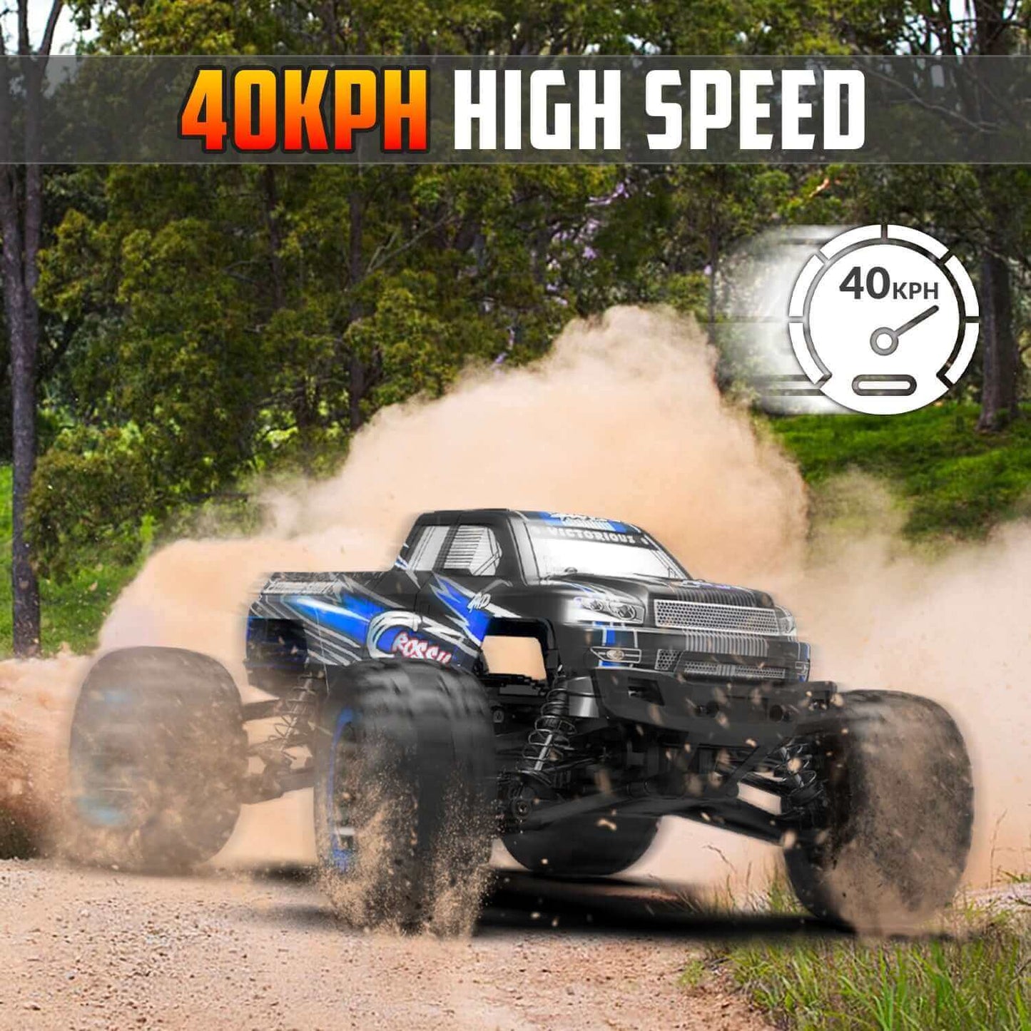 Racent Crossy 1/16 Scale 4x4 RC Monster Truck - 30mph Fast, High Speed, Off Road - www.Shopthatapp.com