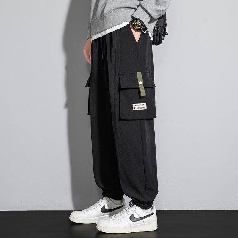 Plus Size Men's Workwear Bag Fall Loose Tappered Cargo Pant trouser - www.Shopthatapp.com