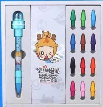 12 Color Bubble Crayon Painting Graffiti Seal for Children - www.Shopthatapp.com #