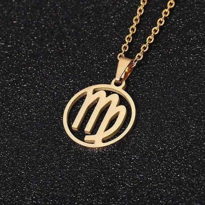 12 Constellation Necklace Accessories Stainless Steel Necklace - www.Shopthatapp.com