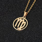 12 Constellation Necklace Accessories Stainless Steel Necklace - www.Shopthatapp.com