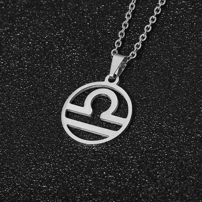 12 Constellation Necklace Accessories Stainless Steel Necklace - www.Shopthatapp.com