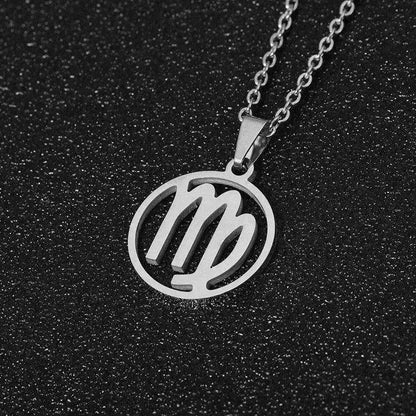 12 Constellation Necklace Accessories Stainless Steel Necklace - www.Shopthatapp.com