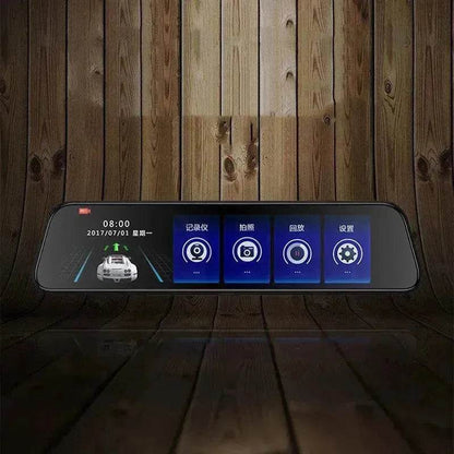 12-inch Smart Voice-activated  Car Rearview Mirror Tachograph, 170 wide angle,  Dashcam Camera Recorder. Front and Back view dual Camera. - www.Shopthatapp.com