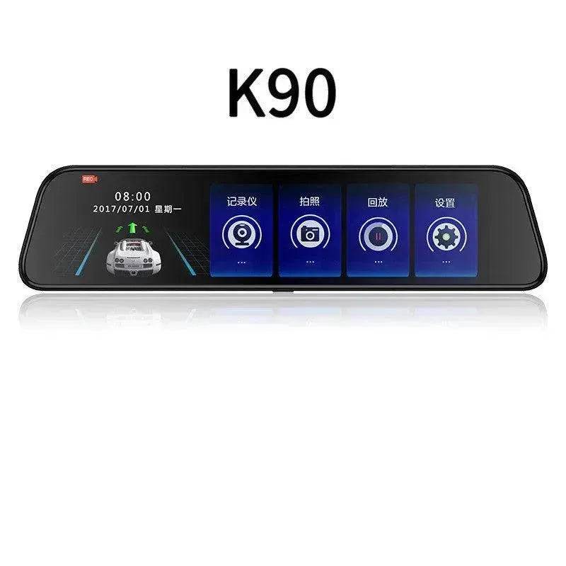 12-inch Smart Voice-activated  Car Rearview Mirror Tachograph, 170 wide angle,  Dashcam Camera Recorder. Front and Back view dual Camera. - www.Shopthatapp.com