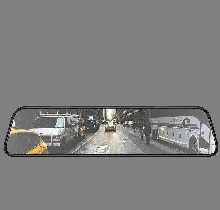 12-inch Smart Voice-activated  Car Rearview Mirror Tachograph, 170 wide angle,  Dashcam Camera Recorder. Front and Back view dual Camera. - www.Shopthatapp.com