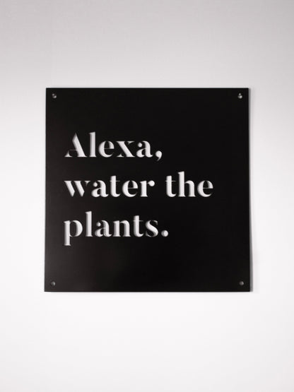 12" x 12" Alexa, arrosez les plantes