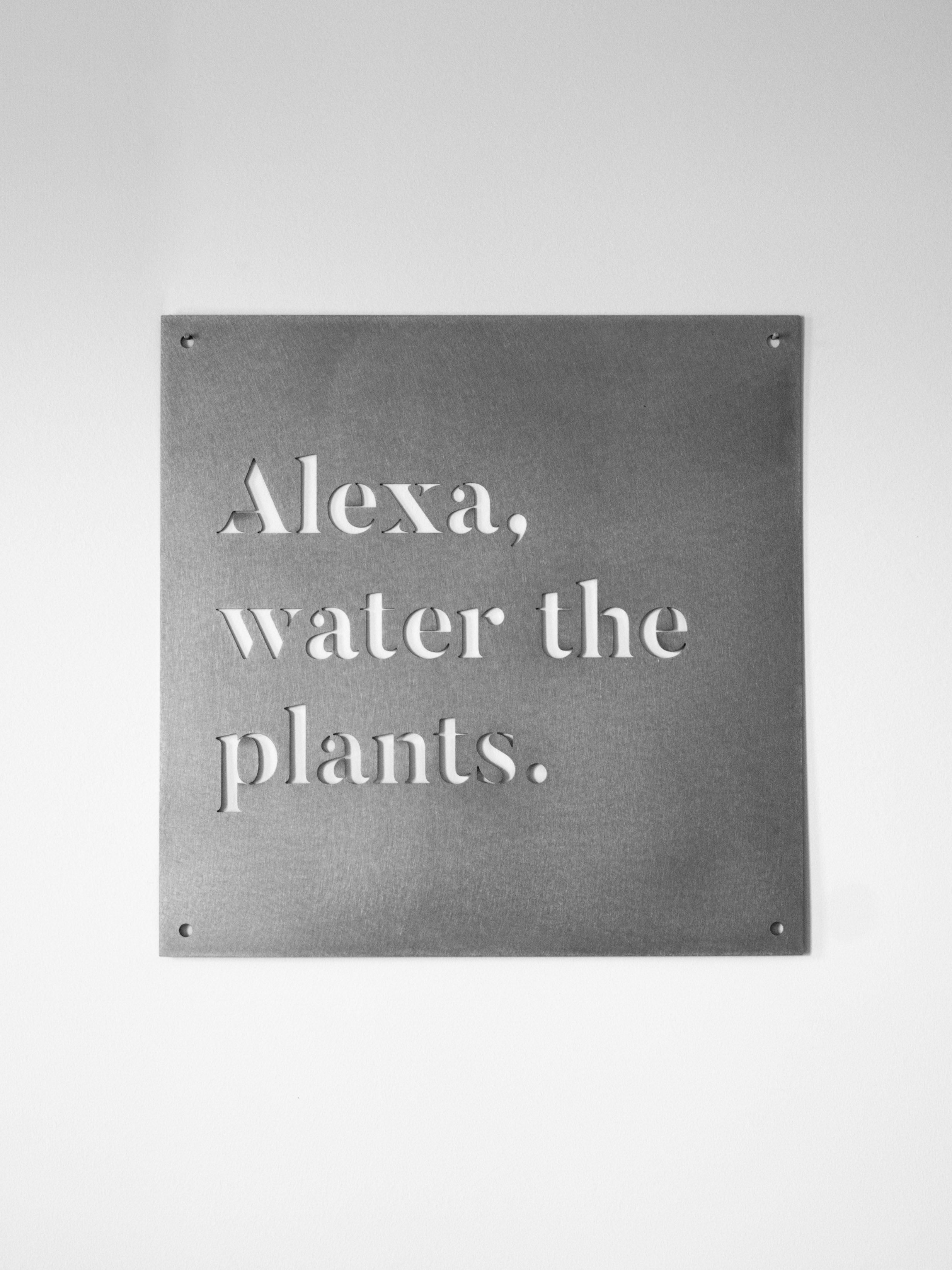 12" x 12" Alexa, Water the Plants - www.Shopthatapp.com