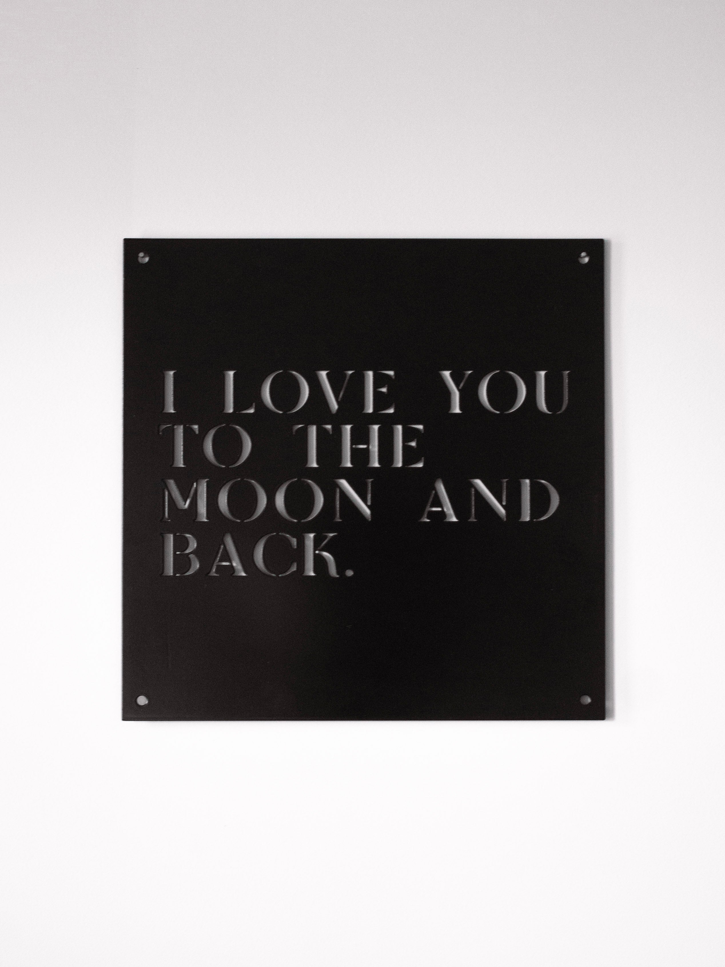 12" x 12" I love You to the Moon - www.Shopthatapp.com