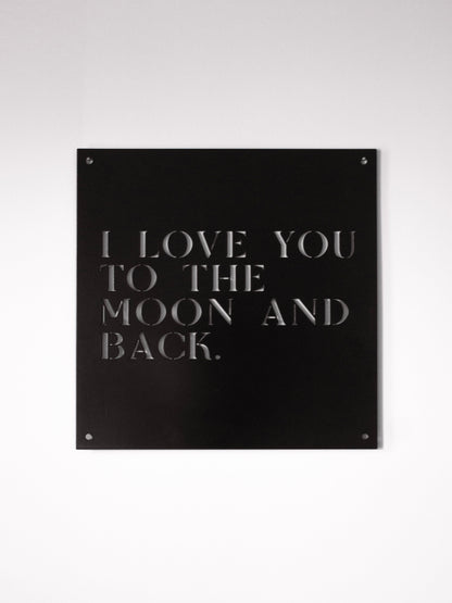 12" x 12" Ich liebe dich bis zum Mond