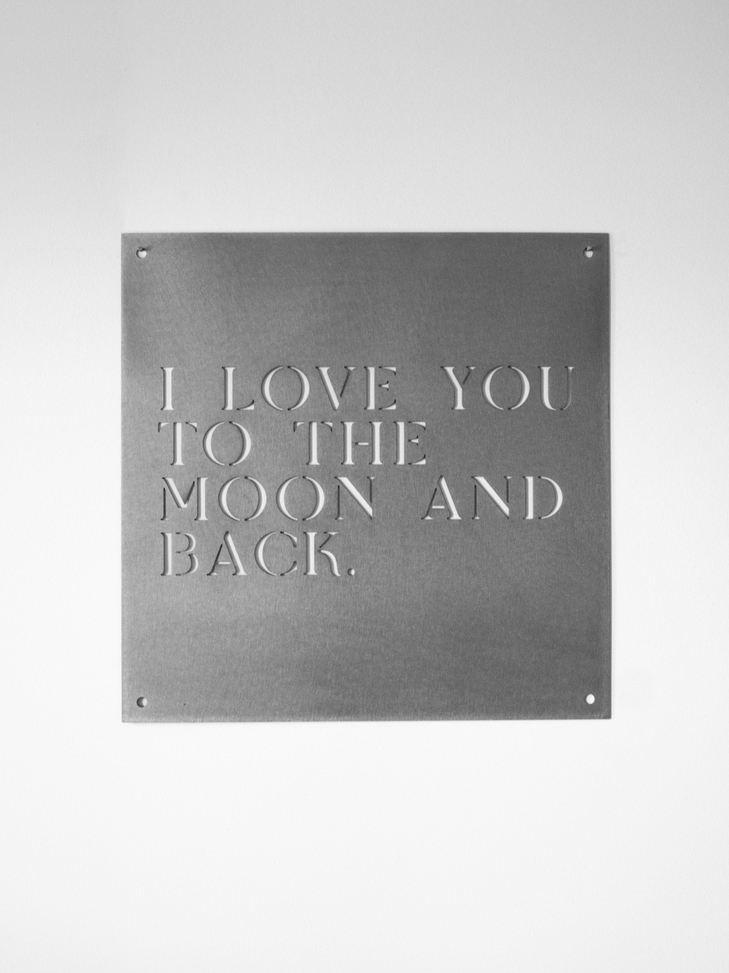 12" x 12" I love You to the Moon - www.Shopthatapp.com