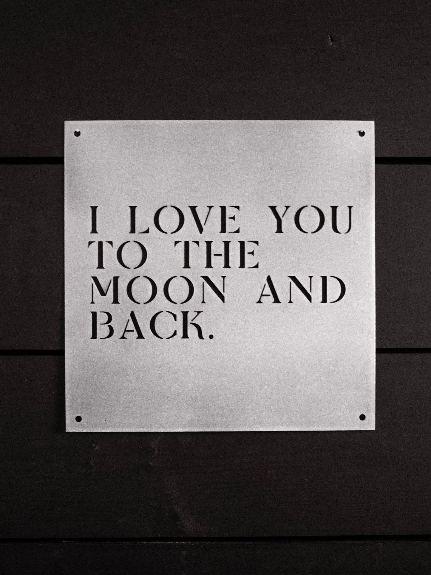 12" x 12" Ich liebe dich bis zum Mond
