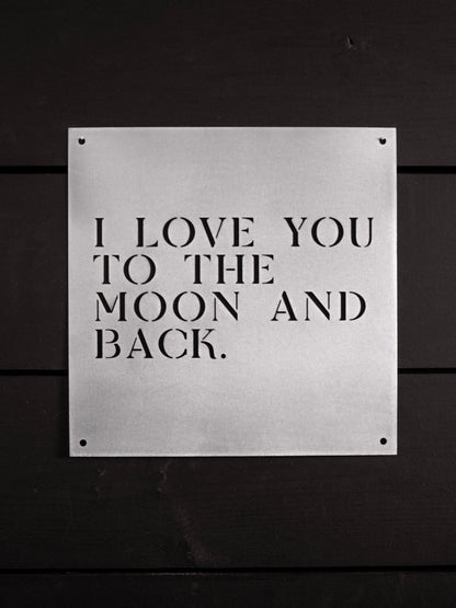 12" x 12" Ich liebe dich bis zum Mond