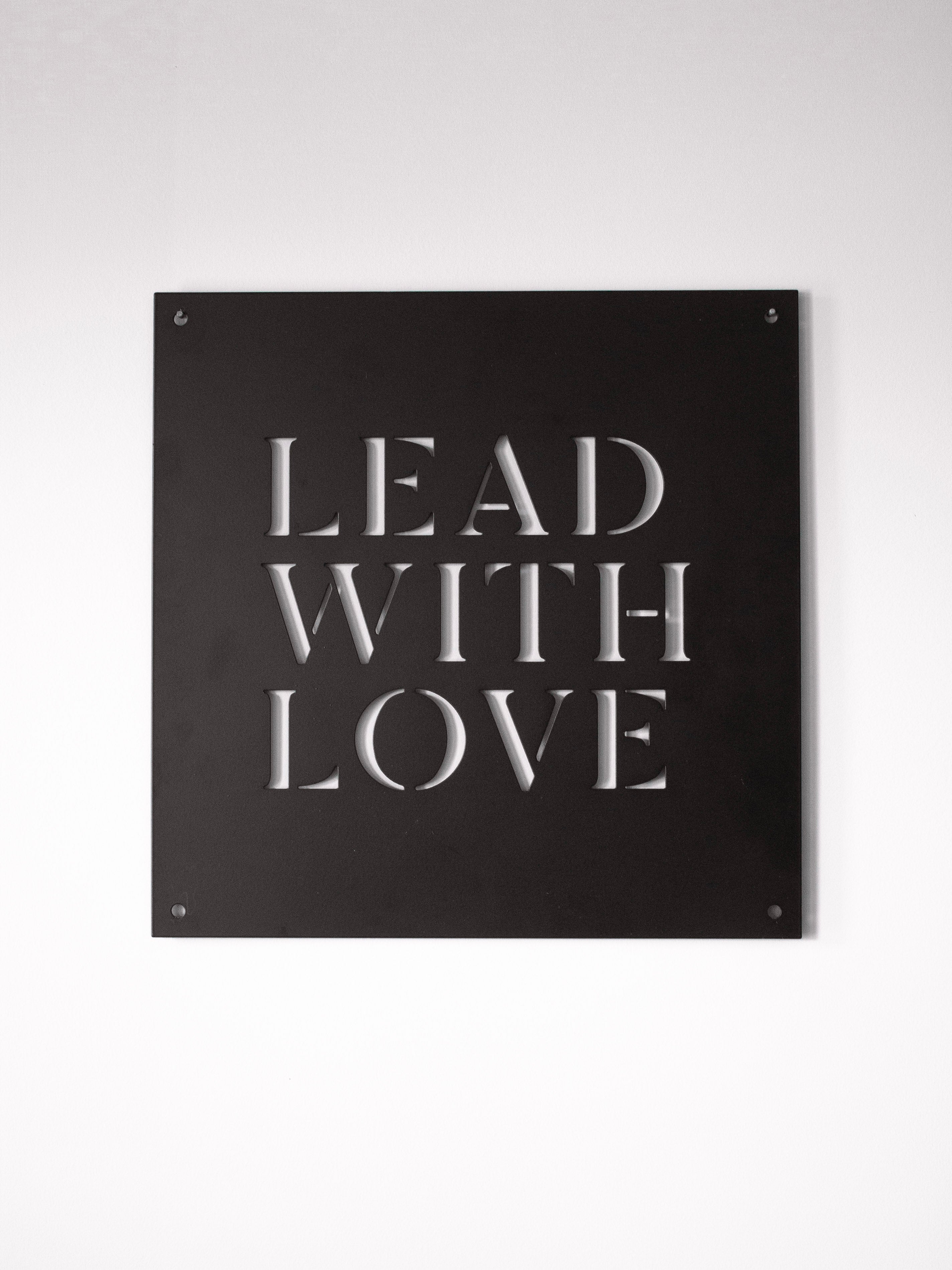 12" x 12" Lead with Love - www.Shopthatapp.com
