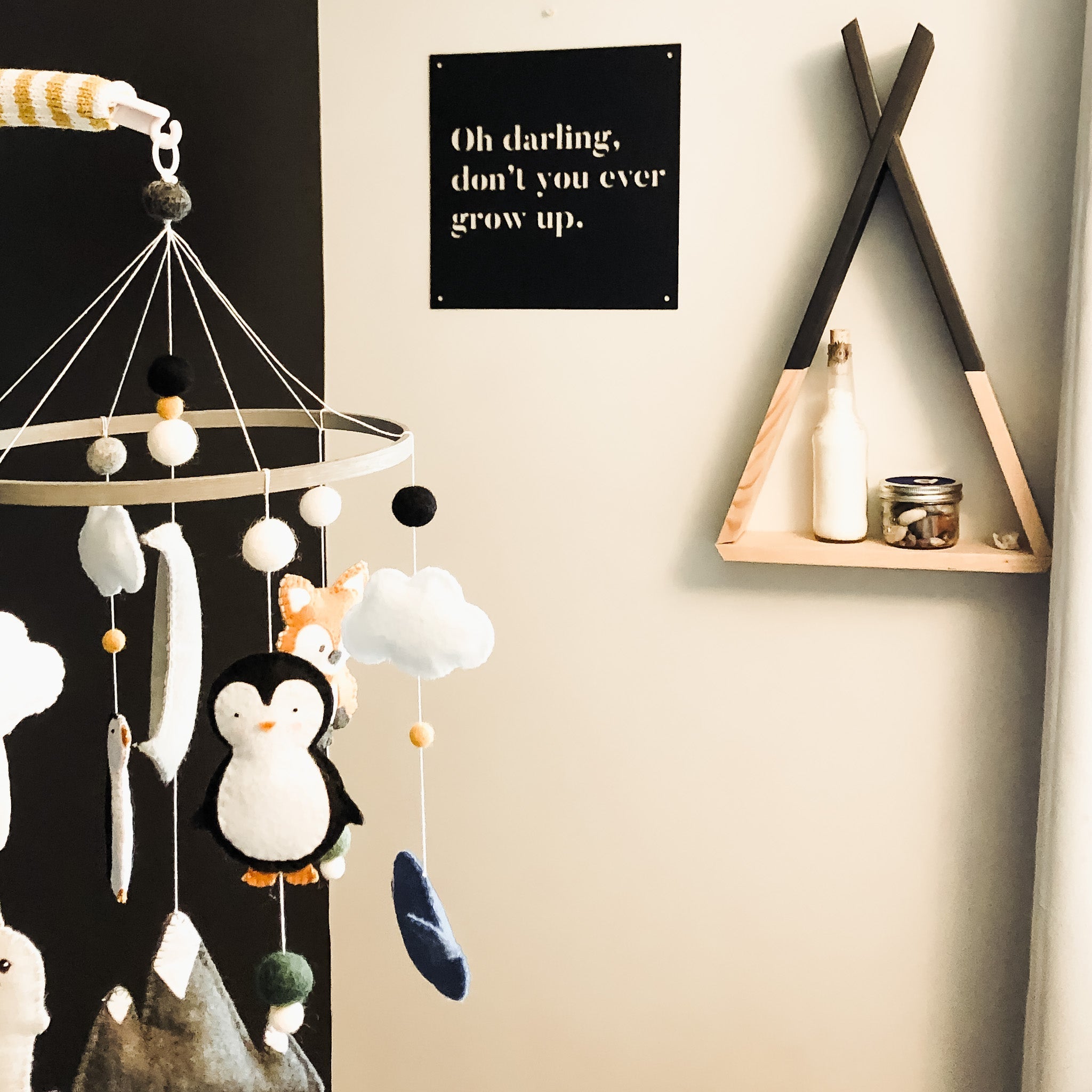 12" x 12" Oh Darling Don't You Ever Grow Up - www.Shopthatapp.com