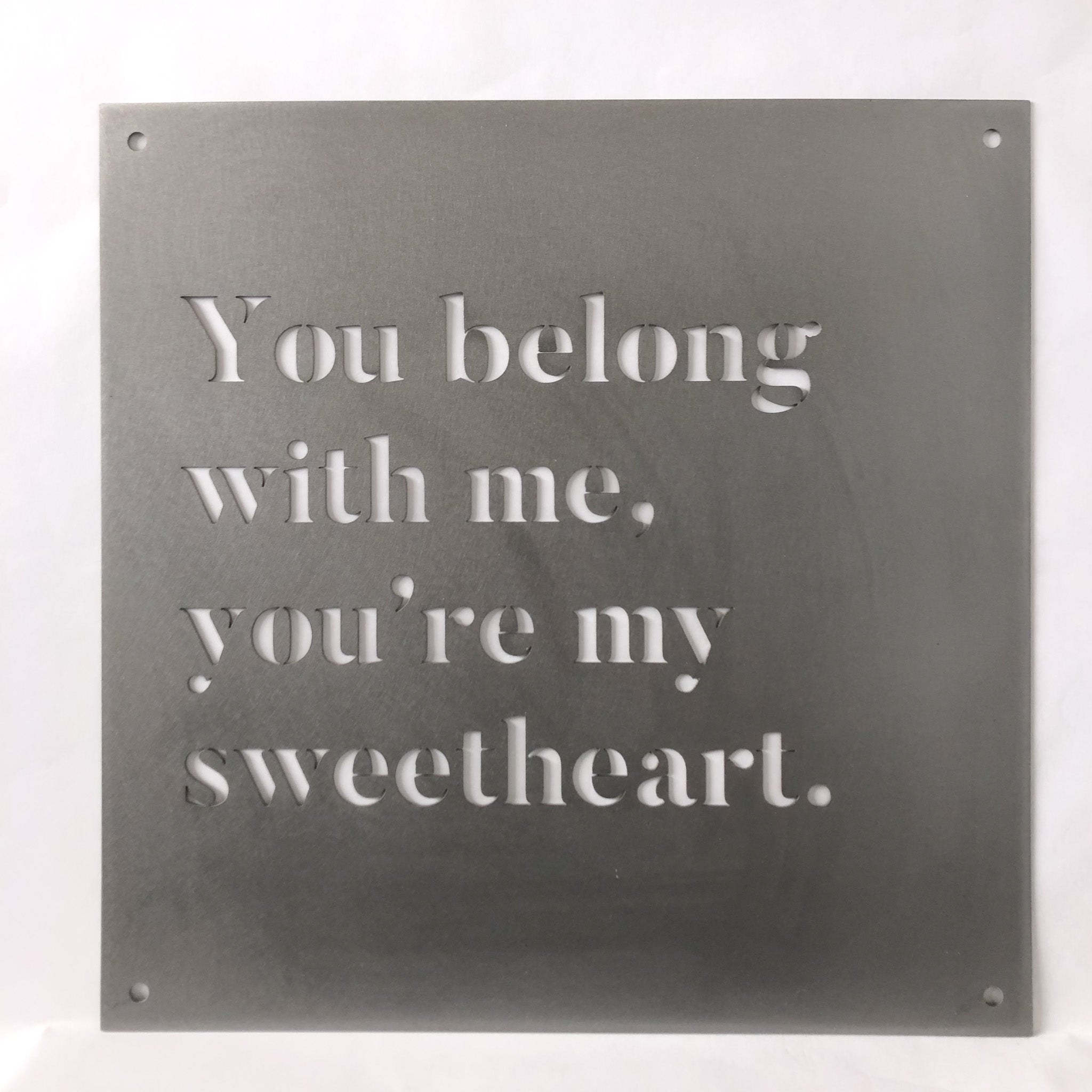 12" x 12" You belong with Me - www.Shopthatapp.com