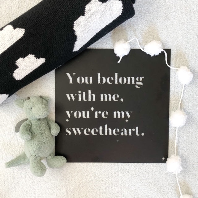 12" x 12" You belong with Me - www.Shopthatapp.com