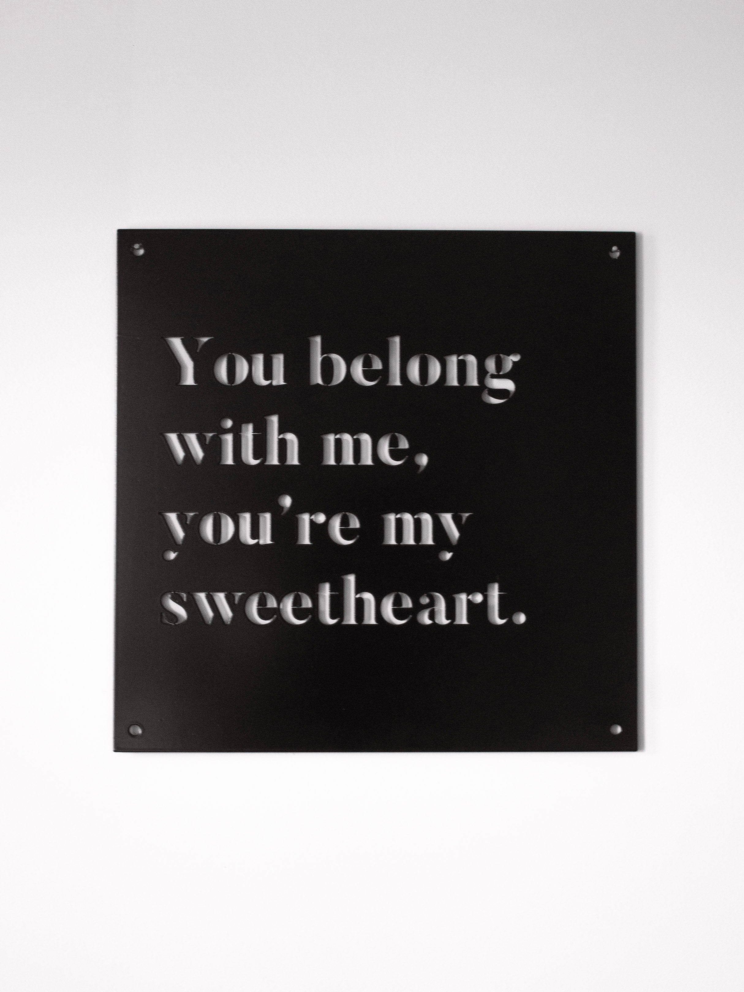 12" x 12" You belong with Me - www.Shopthatapp.com