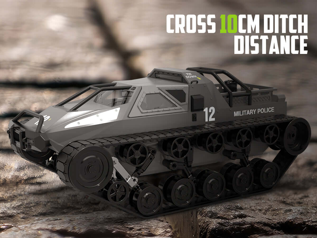 1:12 Scale High Speed All Terrain RC Tank with Dual Batteries - www.Shopthatapp.com