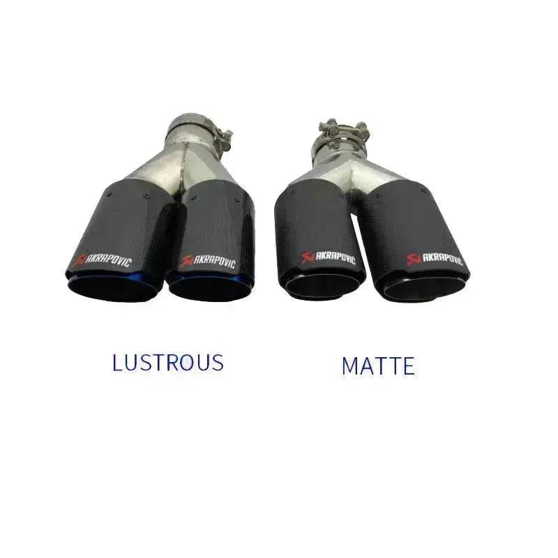 Y Model Compatible For Remus Exhaust  Pipe Tip Muffler Tips Carbon Fiber Stainless Steel Dual Outlet Tails Throat Rear Nozzle - www.Shopthatapp.com
