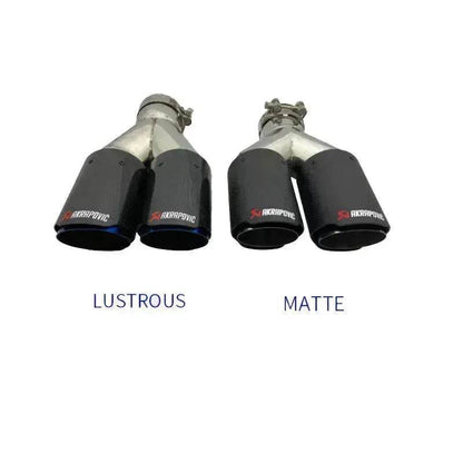 Y Model Compatible For Remus Exhaust  Pipe Tip Muffler Tips Carbon Fiber Stainless Steel Dual Outlet Tails Throat Rear Nozzle - www.Shopthatapp.com