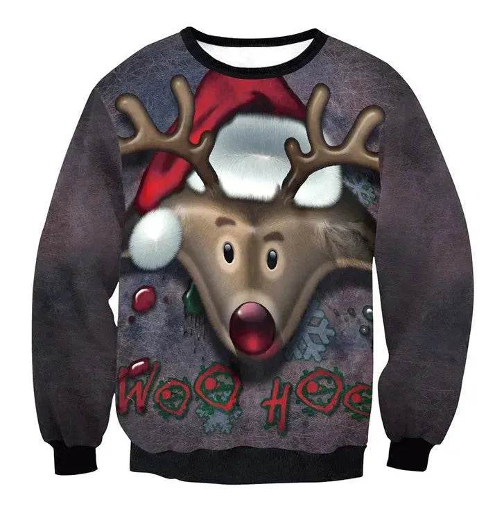UGLY CHRISTMAS SWEATER Vacation Santa Elf Funny Womens Men Sweaters Tops Autumn Winter Clothing - www.Shopthatapp.com